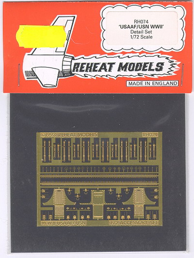 Reheat Models Photo-Etch Vintage Aircraft Canopy Details for 1/72 Scale Kit